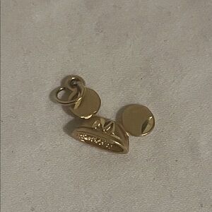 Disney vintage 14k gold Mickey Mouse icon Ears charm solid 3D not hollow